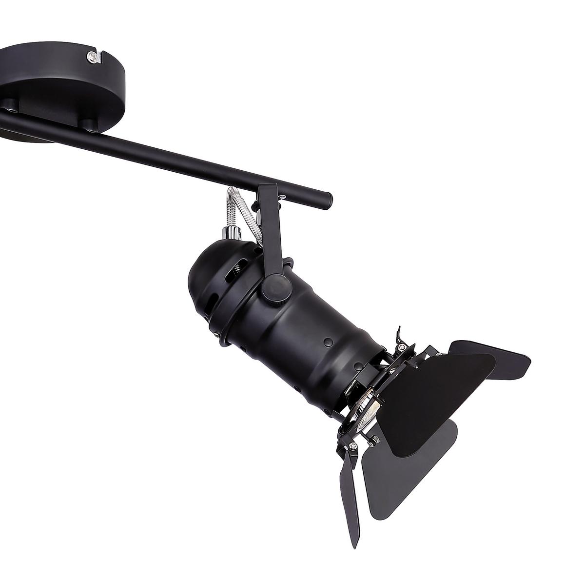 Strahler 2-Flammig verstellbar L: 54 cm - Schwarz, Trend, Metall (54/16/26,5cm) - Globo