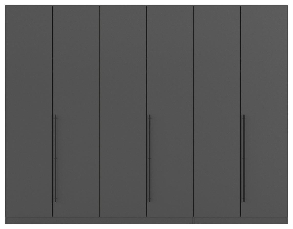 Kleiderschrank Safari B: 271 cm - Grau, KONVENTIONELL, Holzwerkstoff (271/229/54cm)