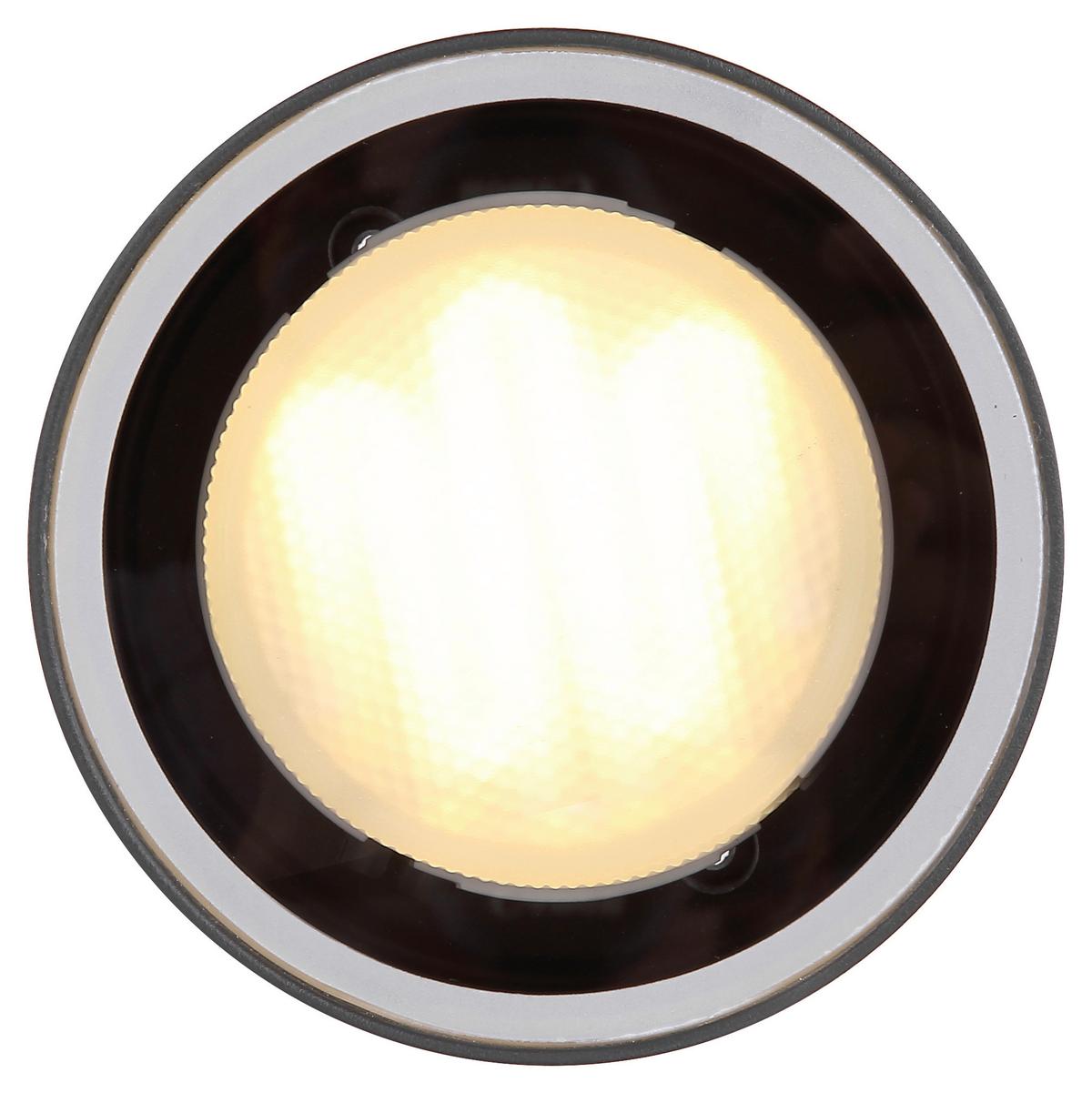 Led Außendeckenleuchte Alcala 11 Watt Metall/Glas - Klar/Anthrazit, Basics, Glas/Metall (10,8/9,6cm) - Globo