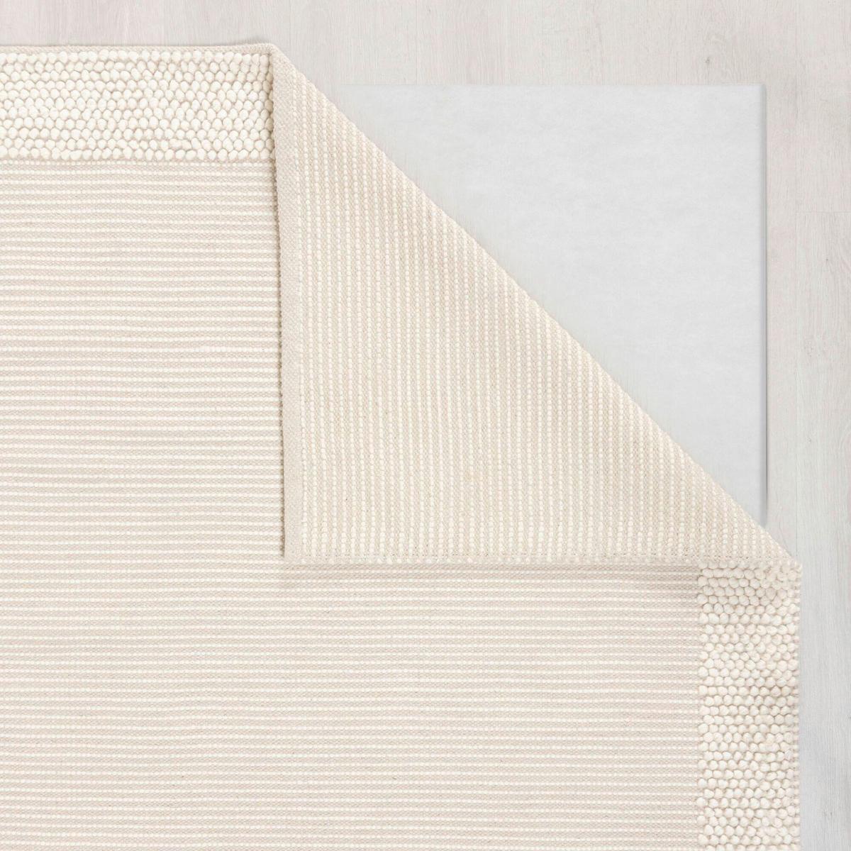 Handwebteppich Bobble Wool Border - Creme, Trend, Textil (200/290cm)
