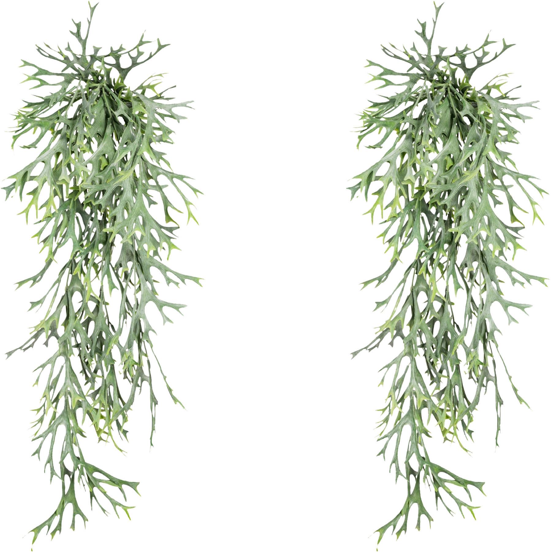 Kunstpflanze Farn H: 75 cm - Grün, Design, Kunststoff (75cm) - P & B