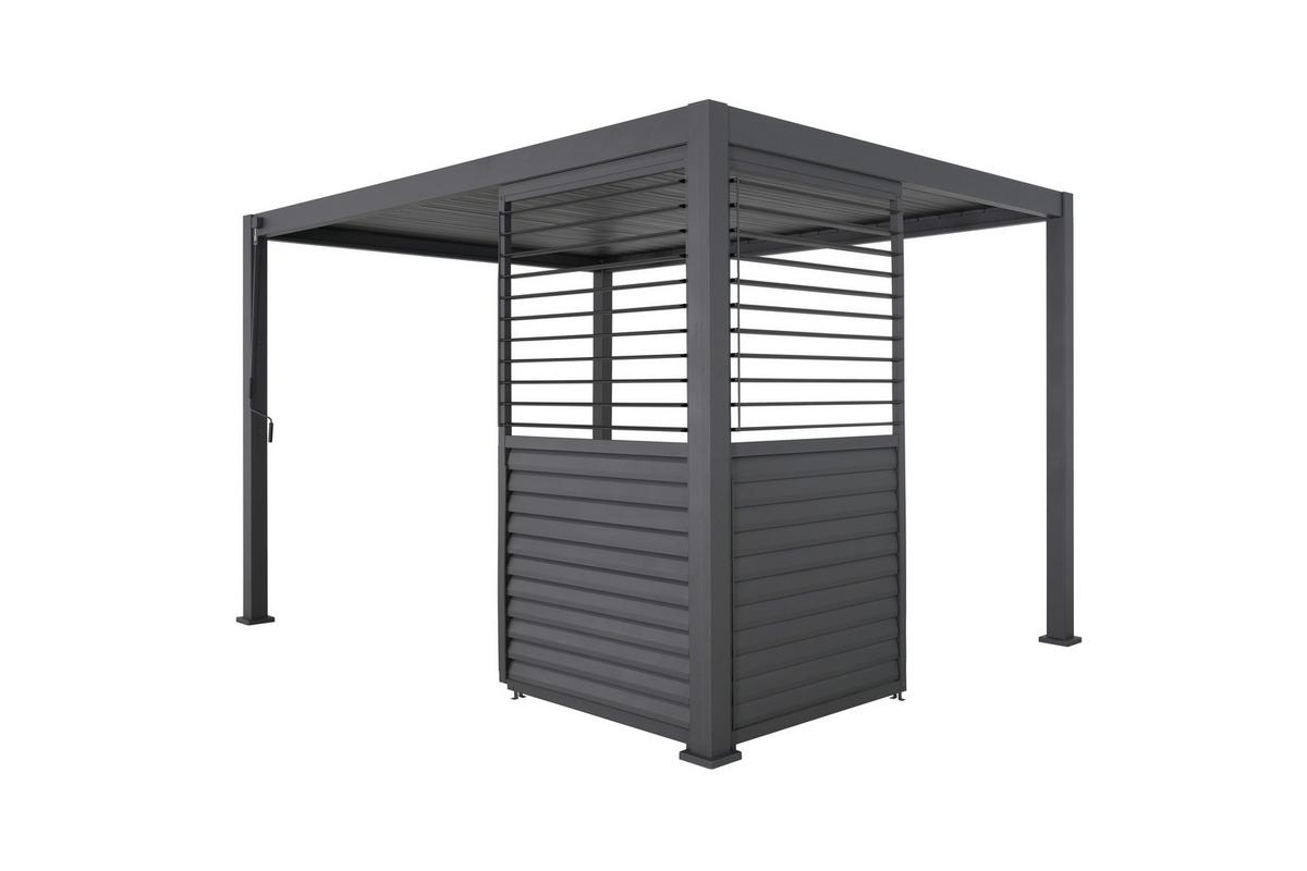 Lamellenteil Deluxe/Classic Anthrazit - verstellbar - Anthrazit, MODERN, Metall (123/240/10cm) - Gardenson