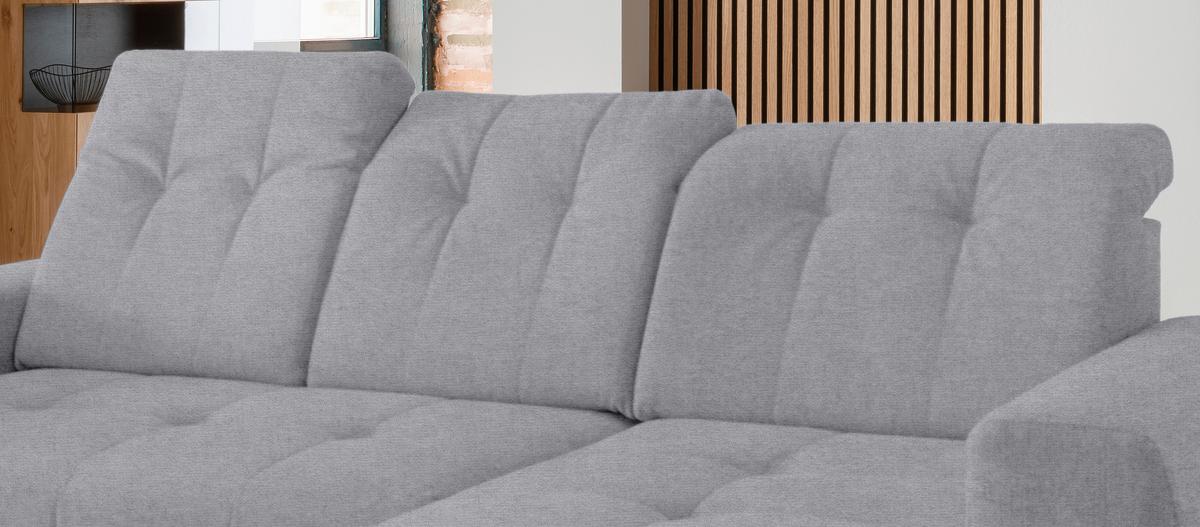 Ecksofa Mit Usb Anschluss Sano, Hellgrau, S: 258x180 Cm - Hellgrau/Schwarz, MODERN, Textil (258/180cm) - Livetastic