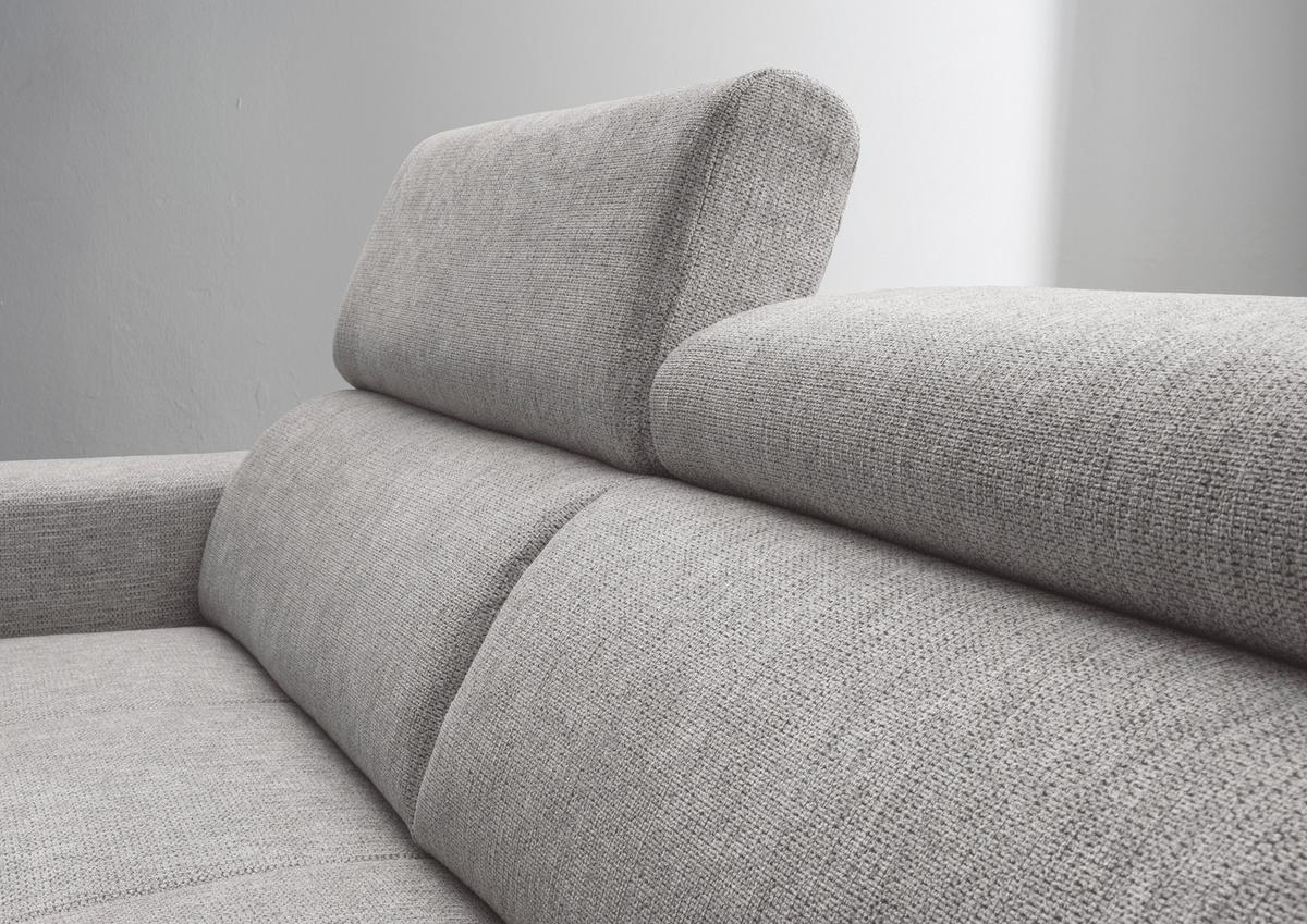 Ecksofa Intera, Grau S: 276x188 Cm - Schwarz/Grau, KONVENTIONELL, Textil (276/188cm) - Livetastic