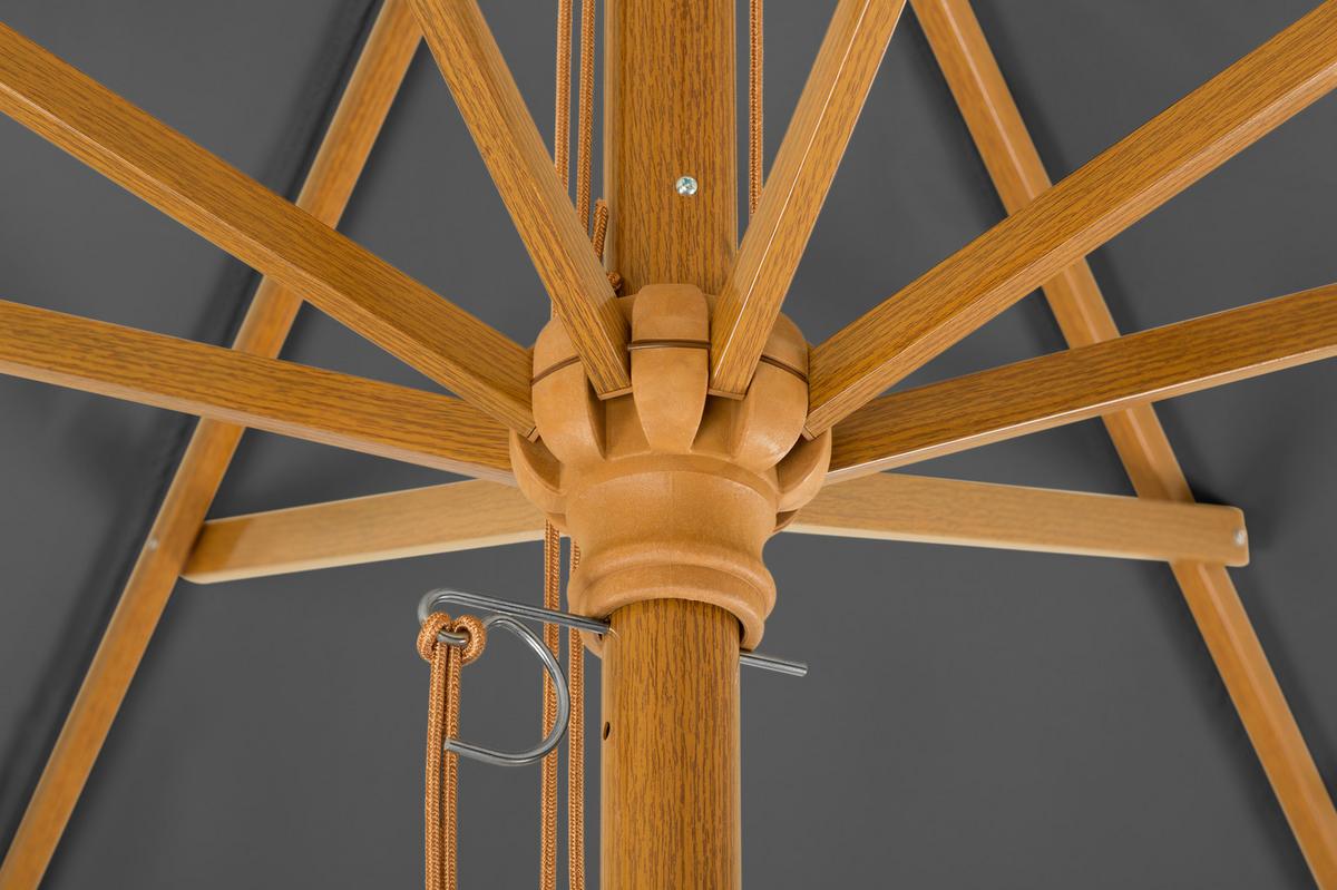 Sonnenschirm Malaga Bxhxt: 300x257x300 Cm Anthrazit - Anthrazit/Buchefarben, Basics, Textil/Metall (300/257/300cm) - Schneider