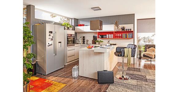 Einbauküche Fargo individuell planbar - Platinfarben/Silberfarben, MODERN, Holzwerkstoff - Vertico