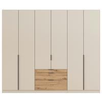 Drehtürenschrank mit Schubladen 271cm Alabama Super Champagner - Champagner/Eichefarben, MODERN, Holzwerkstoff (271/229/54cm)