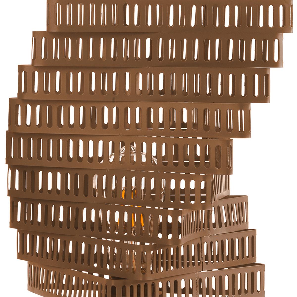 Tischleuchte Cognac L: 25 cm 22w - Cognac/Schwarz, Basics, Kunststoff/Metall (25/25/30cm)