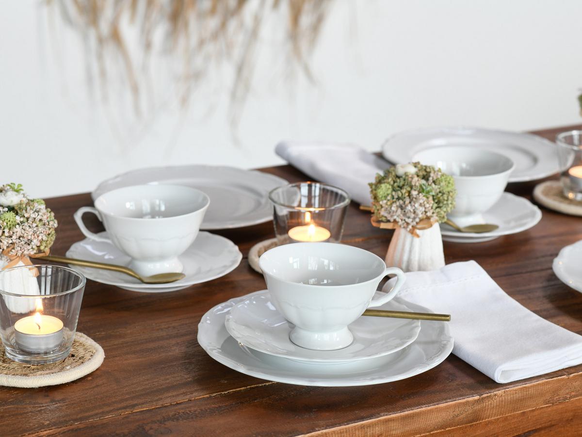 Kaffeeservice Maria Theresia Weiß 18--Teilig - Weiß, Basics, Keramik - Creatable