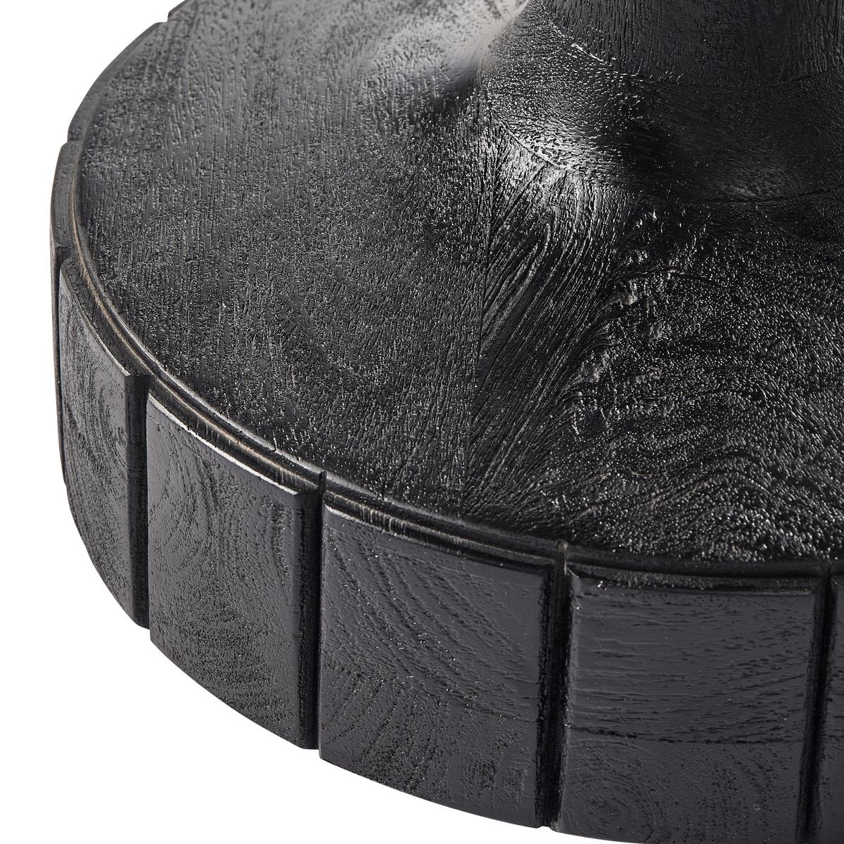Beistelltisch Soya Schwarz L: 60 cm - Schwarz, Design, Glas/Holz (60/60/43cm) - Livetastic
