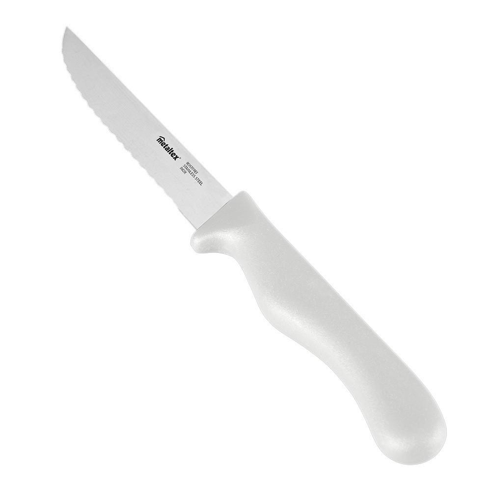 Steakmesser Meik Weiß BxL: ca. 2,5x21,3 cm - Edelstahlfarben, Basics, Metall (2,5/21,3/1,4cm) - Metaltex