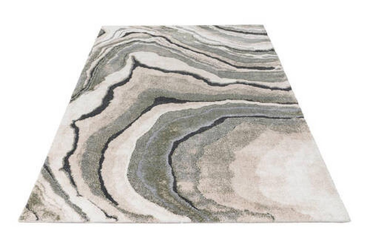 Läufer My Bologna 461 Green - Hellgrau/Grün, KONVENTIONELL, Kunststoff/Textil (80/300cm) - Obsession