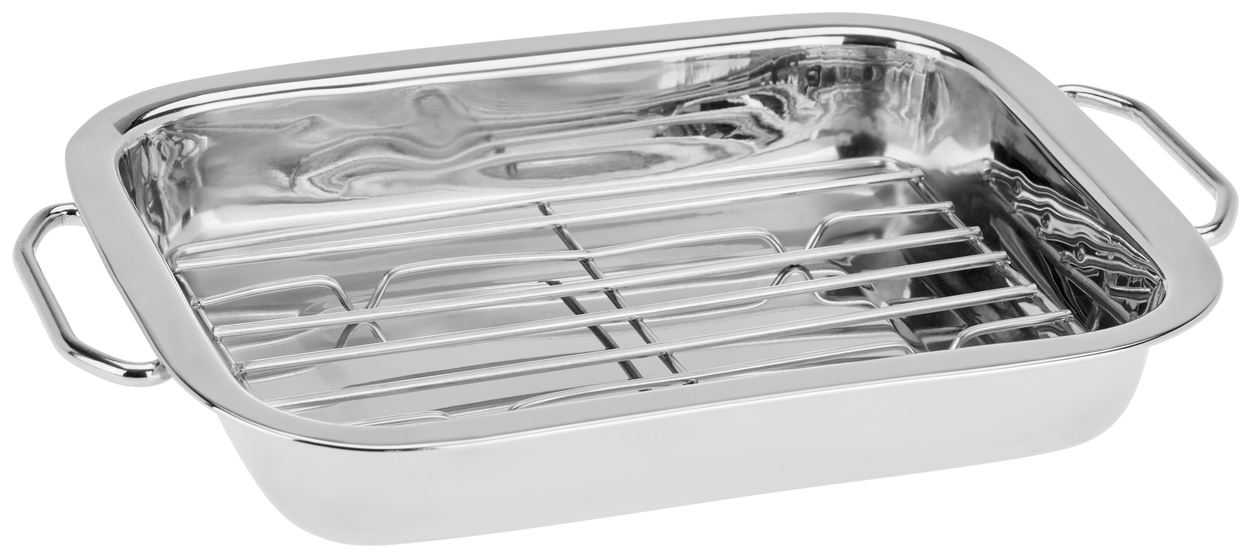 Auflaufform Esha Edelstahl LxBxH: ca. 26x21x4 cm