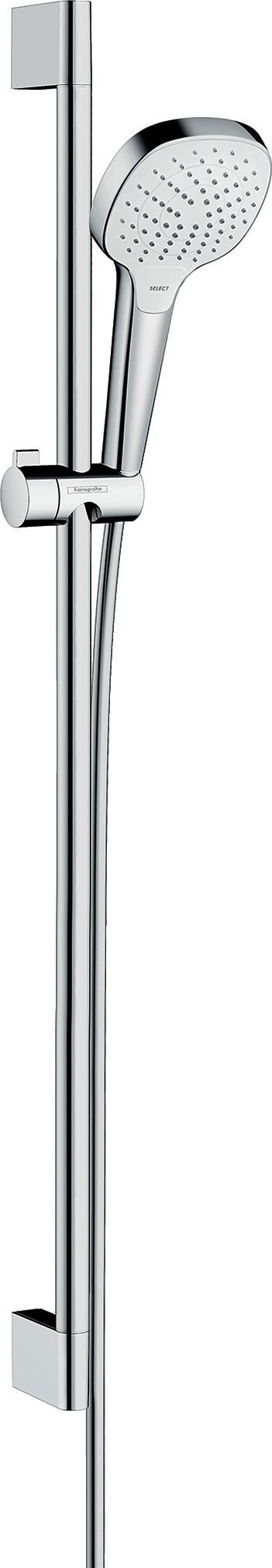 Brausegarnitur Hansgrohe Weiß/ Chromfarben 3-Fach Verstellbar - Chromfarben/Weiß, Basics (12,9/95,9/23,7cm) - Hansgrohe