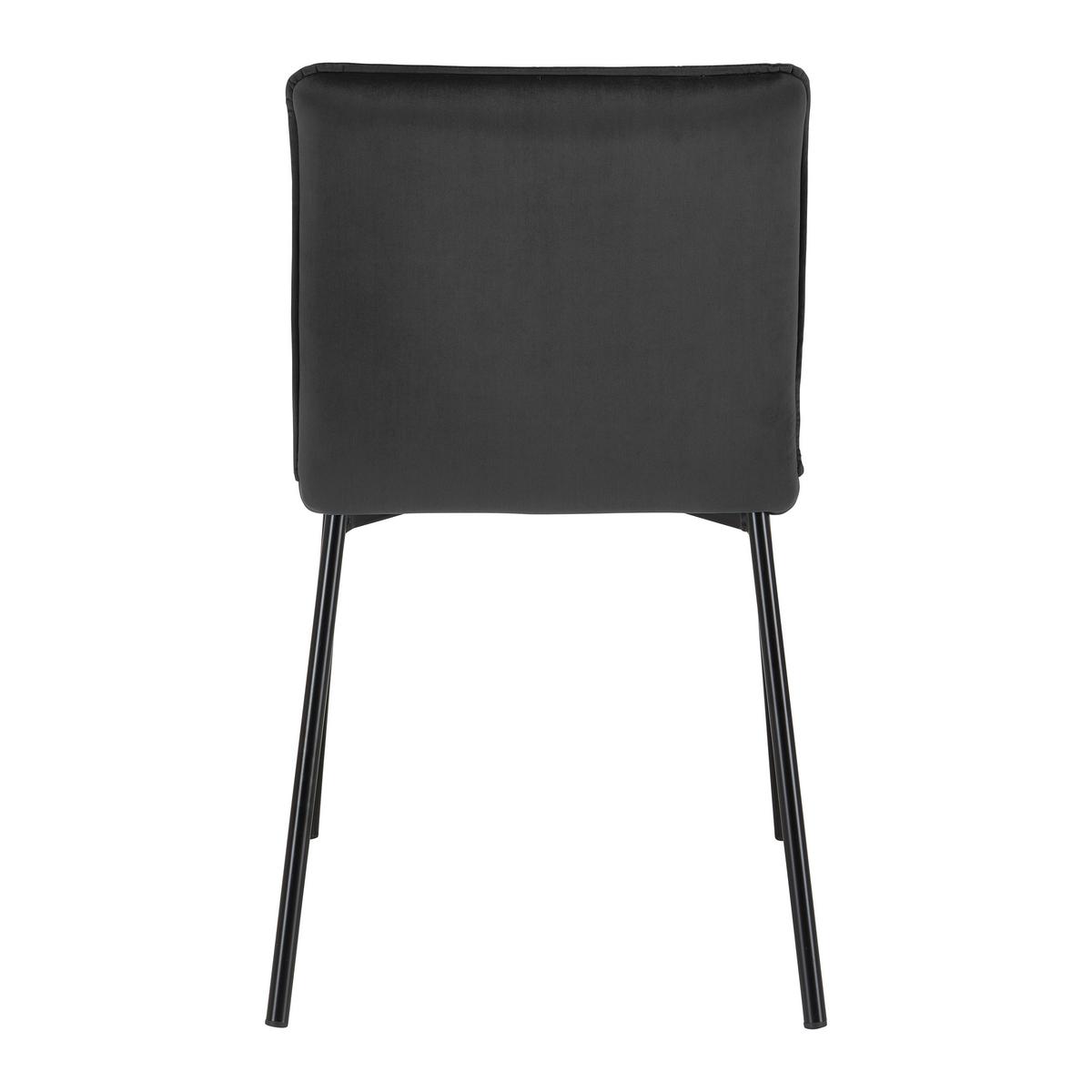 Židle DARLA černá - černá, Moderní, kov/dřevo (49cm) - Bessagi Home