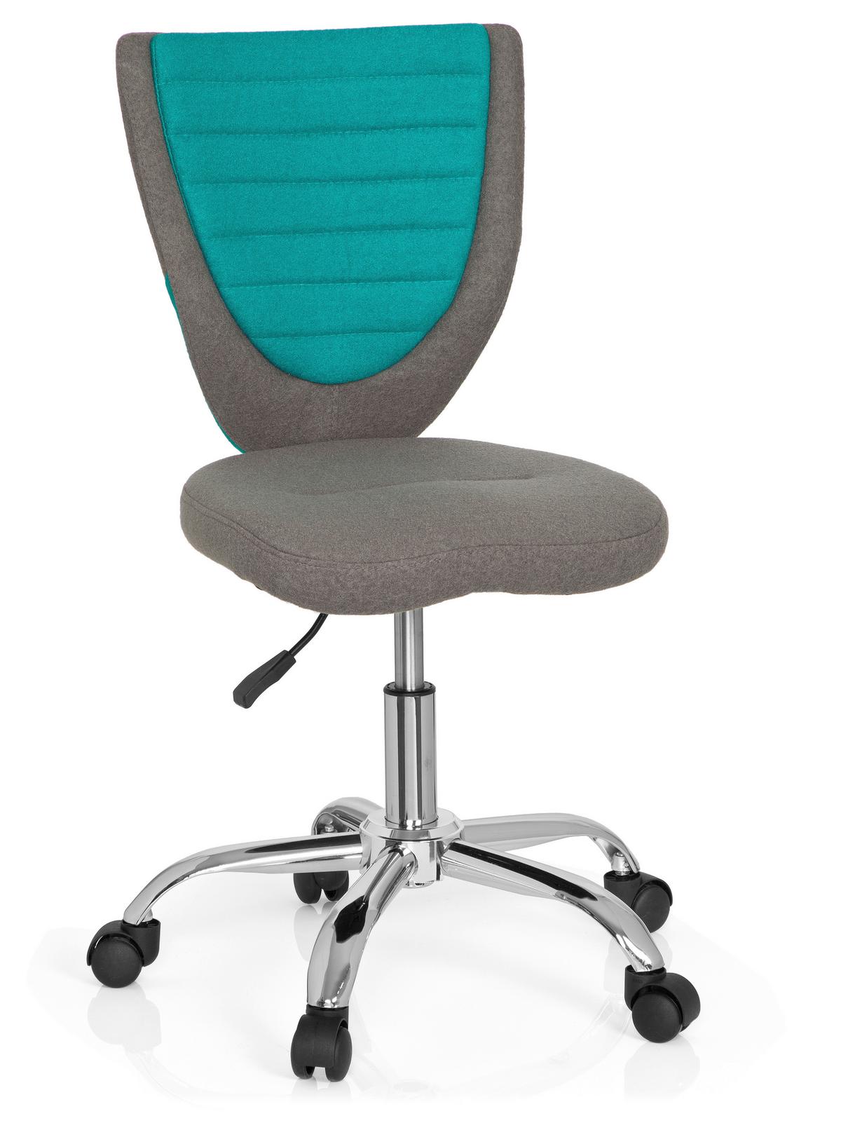 Jugenddrehstuhl Kiddy Grau/Türkis Bis 60 Kg - Türkis/Silberfarben, MODERN, Kunststoff/Textil (41/94/41cm) - MID.YOU