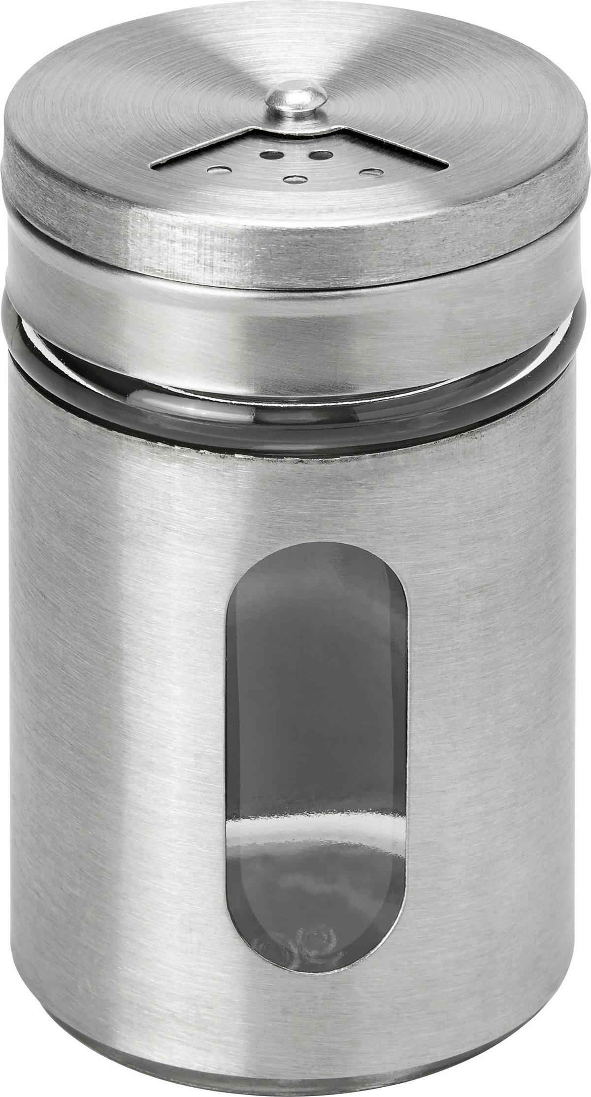 DÓZA NA KOŘENÍ GEMMA - barvy nerez oceli, kov/sklo (4,9/8cm) - Modern Living