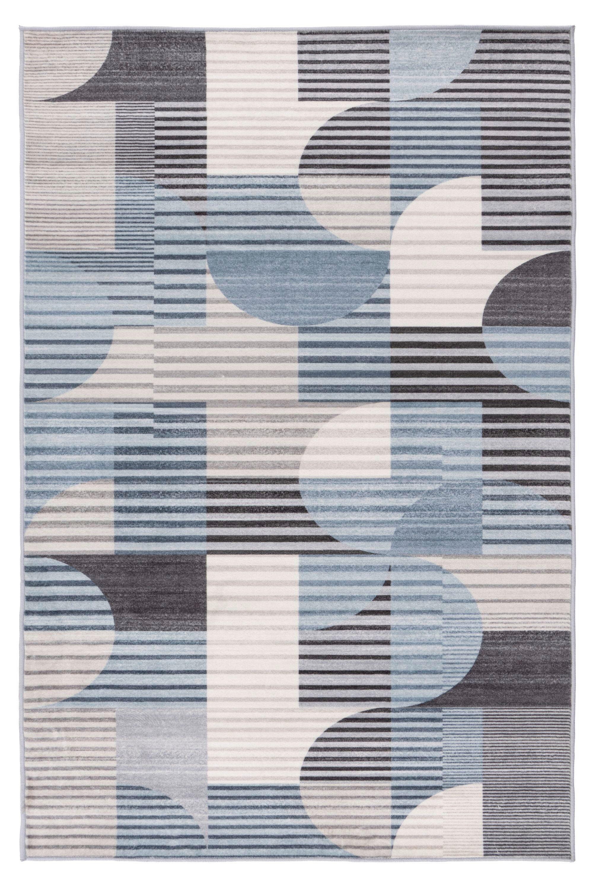 Flachwebteppich Blau Bluster 80x150 cm - Blau, Basics, Textil (80/150cm) - Kayoom