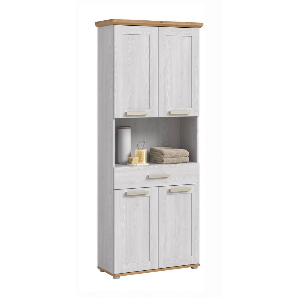 Hochschrank Verona Eiche Dekor /Lärchefarben B: 74cm