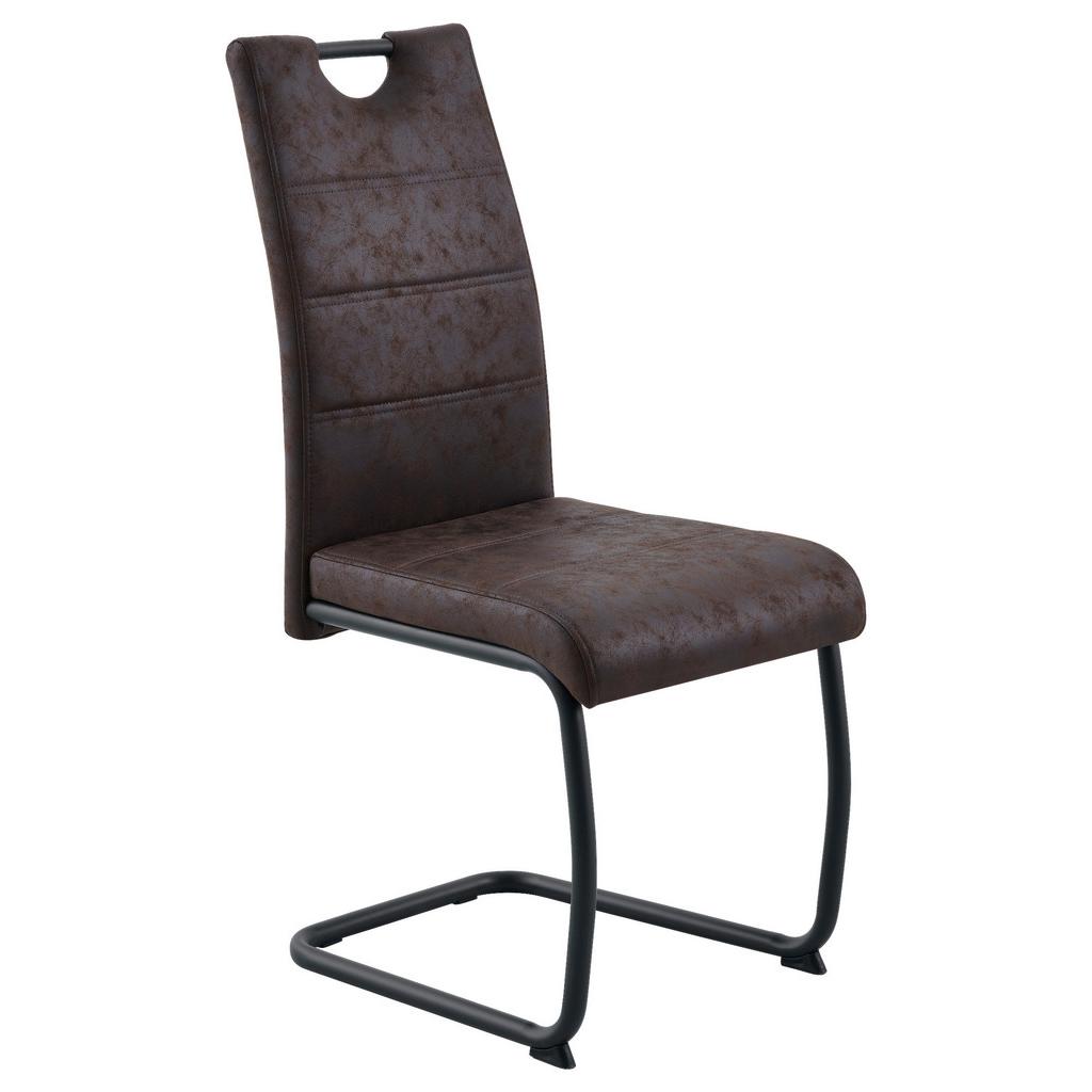 Stuhl Sabrina Microfaser Braun, B: 43 Cm