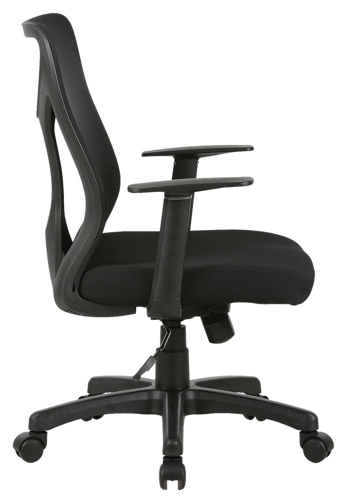 Drehstuhl Bone - Schwarz, MODERN, Kunststoff/Textil (61,5/91/51,5cm) - MID.YOU