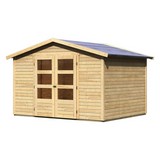 Gartenhaus Natur 246x209x246 Lene 4 - Naturfarben, MODERN, Holz (246/209/246cm)