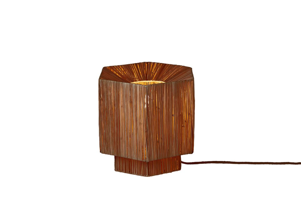 Tischleuchte Panama - Braun, Basics, Naturmaterialien (27/27/26cm) - Good & Mojo