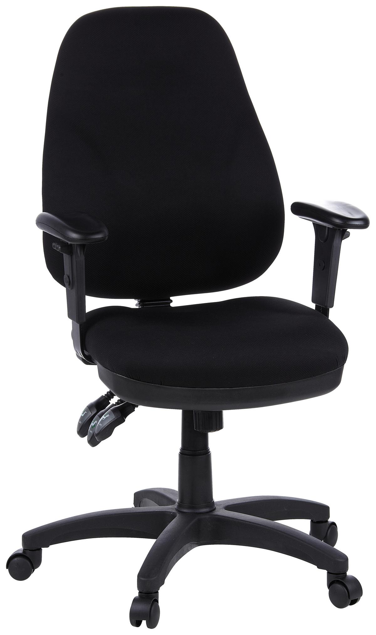 Bürostuhl Zenit Pro Schwarz Bis 120 Kg - Schwarz, Basics, Kunststoff/Textil (58/121/46cm) - MID.YOU