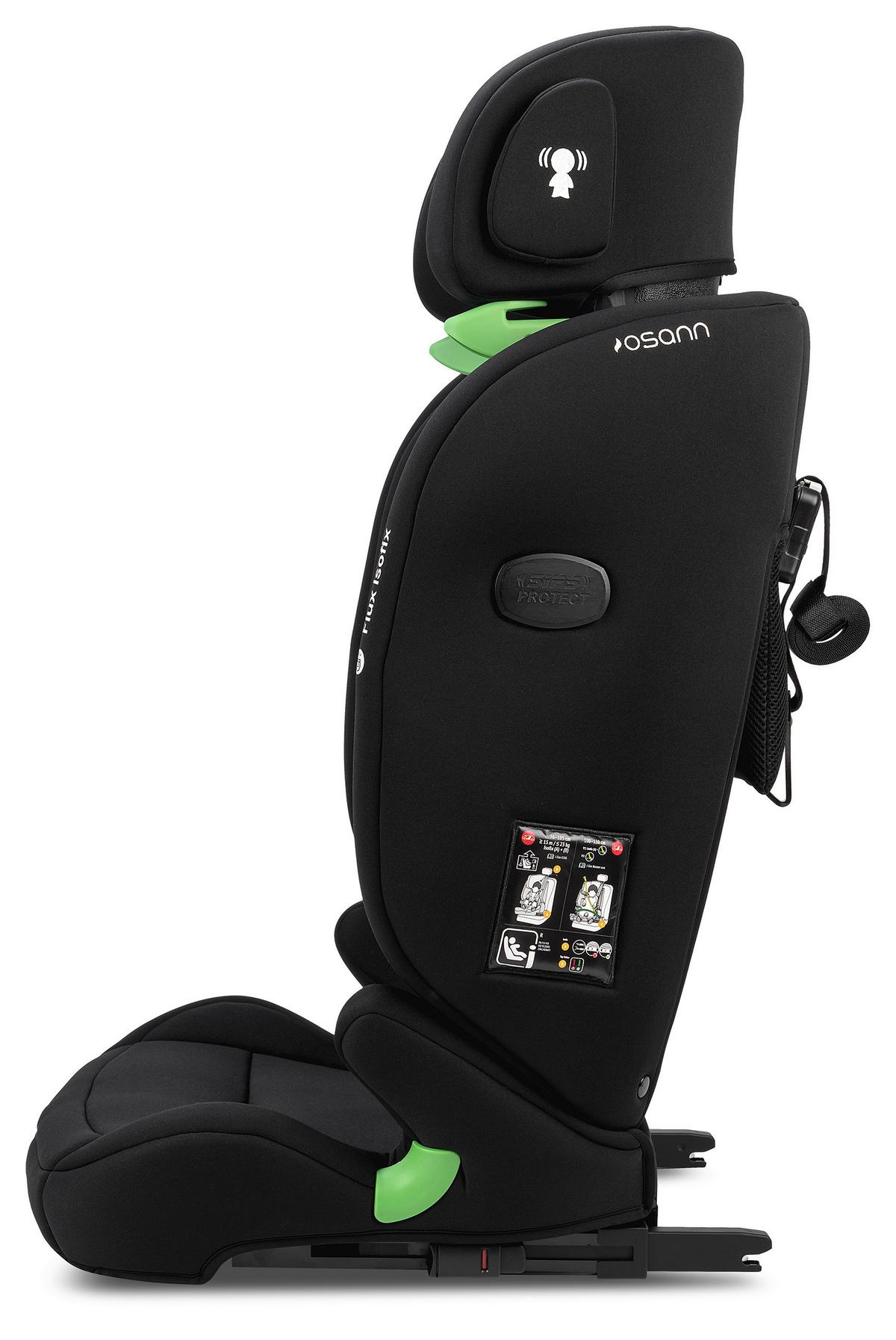 Kinderautositz Flux Isofix - Schwarz/Grau, Basics, Kunststoff/Textil (44/61.5/47cm) - Osann