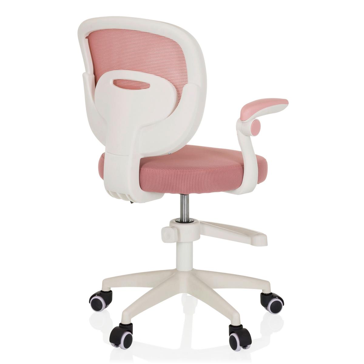 Jugenddrehstuhl Miko W Eco Rosa B: 61 cm - Rosa/Weiß, MODERN, Kunststoff/Textil (61/84-97/55cm) - MID.YOU