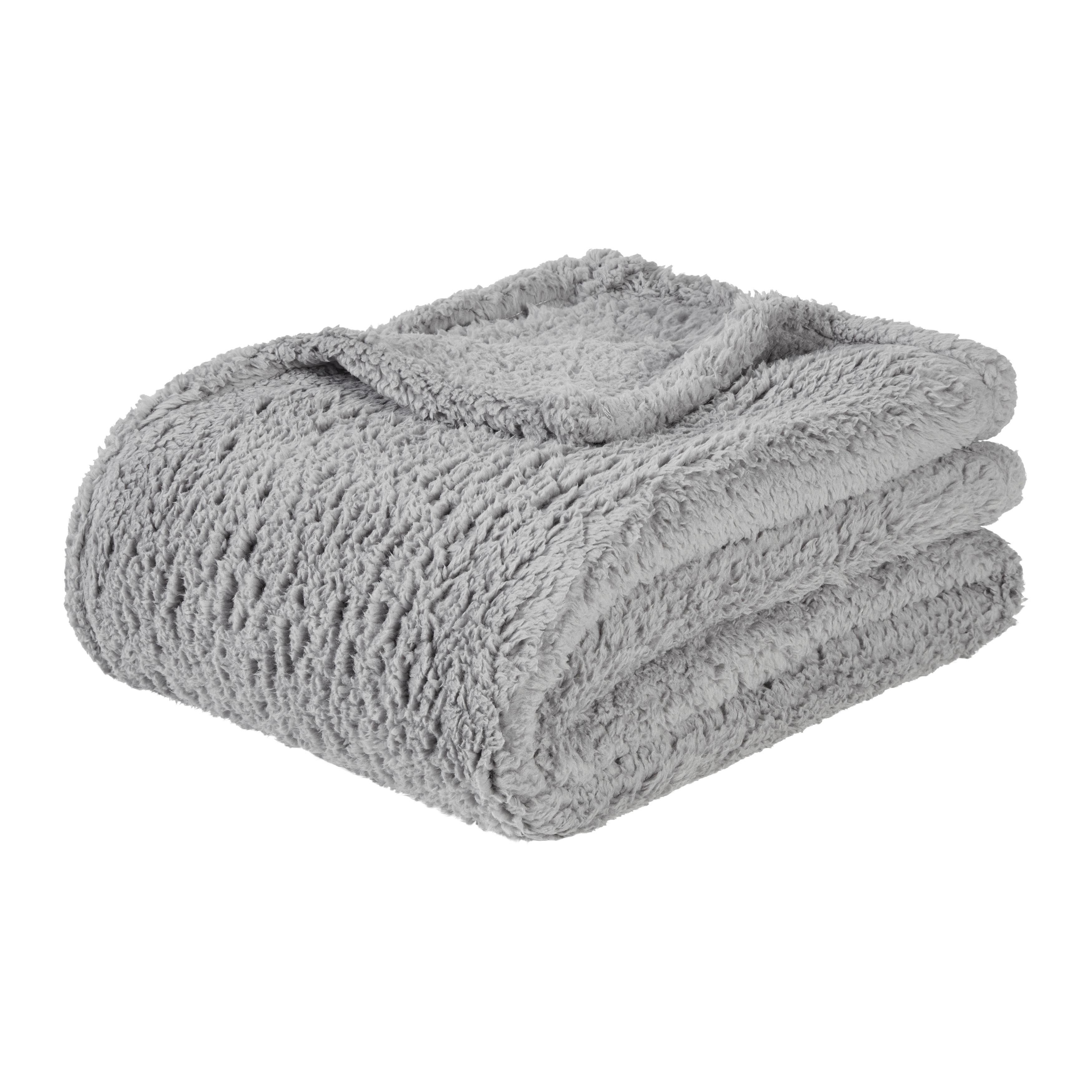 Měkká deka Teddy, 130/170cm, šedá - šedá, Moderní, textil (130/170cm) - Moderano