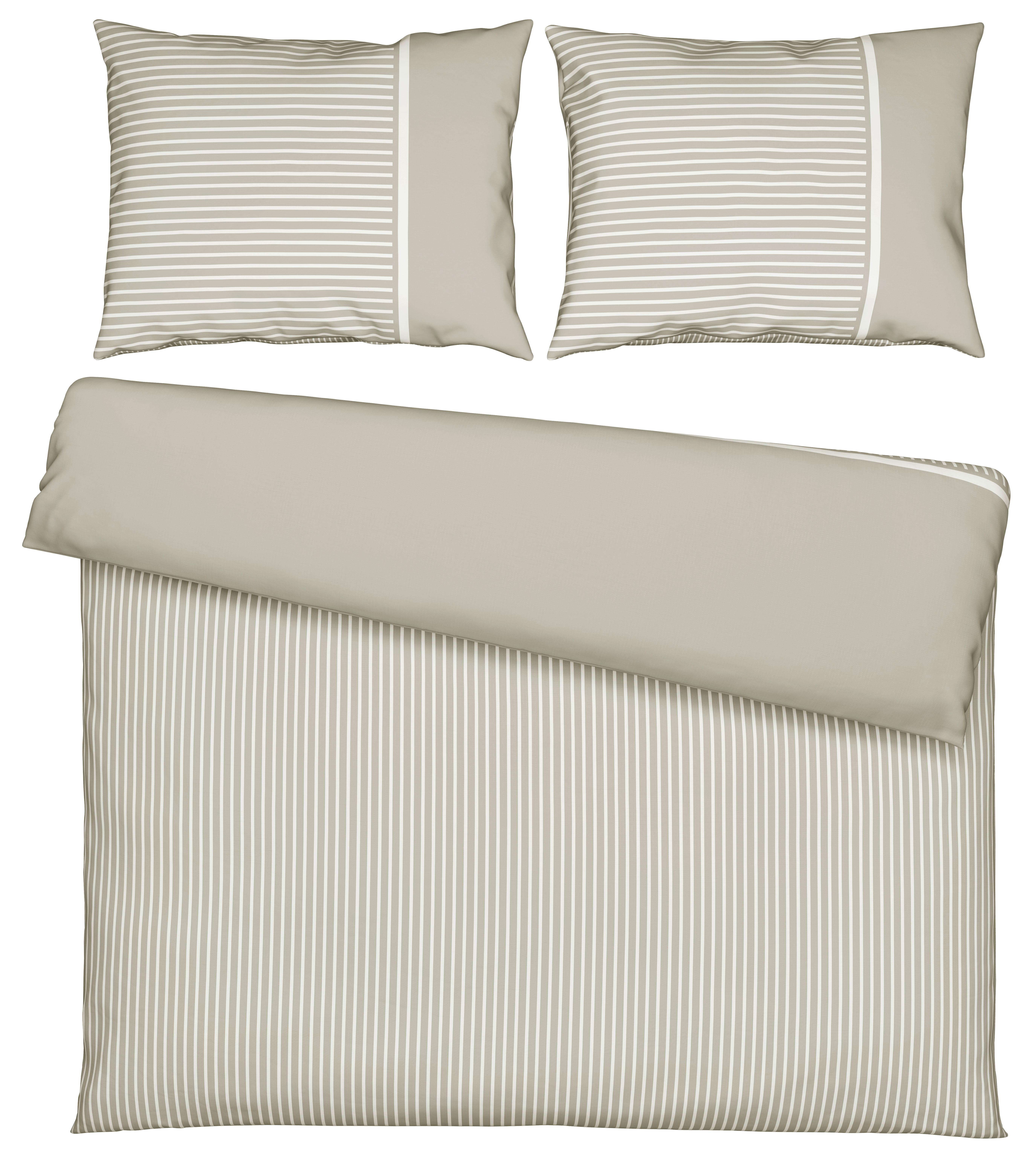 Bettwäsche Johannes XXL Hellbraun ca. 200x220cm - světle hnědá, Konvenční, textil (200/220cm) - Mömax