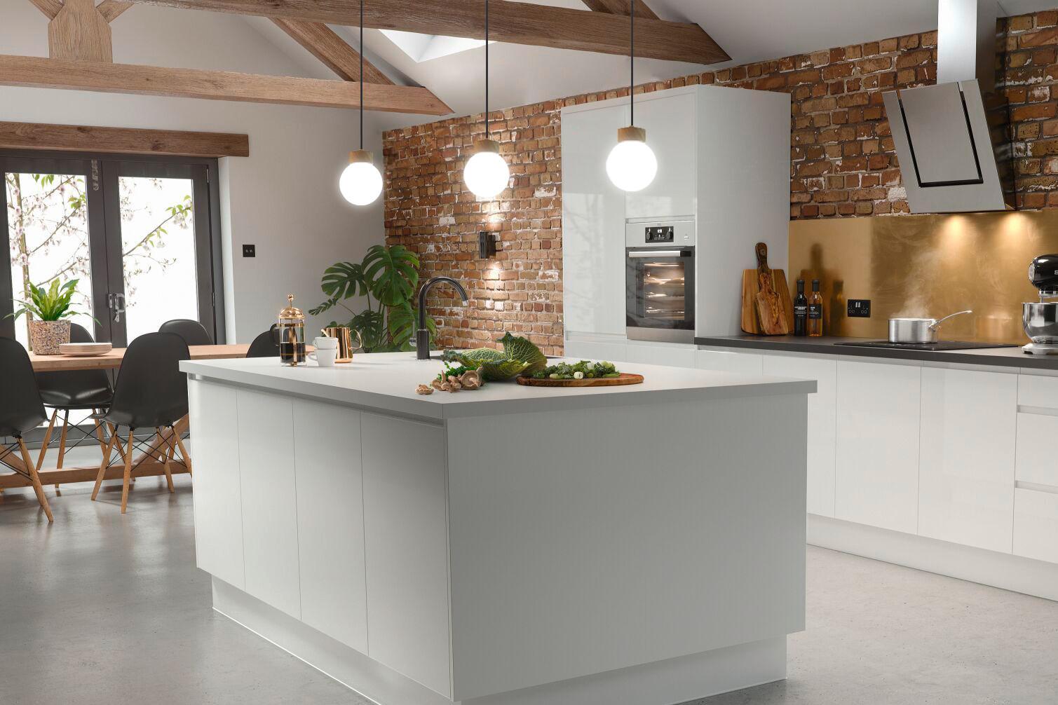 Hängeleuchte 8570509 B-Orb 3-Weiß/ceiling - Weiß, Design, Glas/Holz (34/150cm)