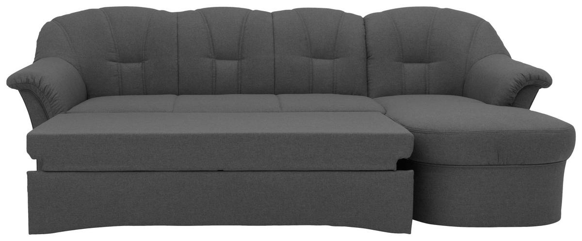 Ecksofa mit Schlaffunktion Papenburg Grau - Schwarz/Grau, KONVENTIONELL, Textil (233/142cm) - MID.YOU