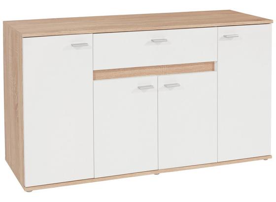 Kommode Carmen - Silberfarben/Weiß, MODERN, Holzwerkstoff (160,2/79,9/35cm) Kommode Carmen - Silberfarben/Weiß, MODERN, Holzwerkstoff (160,2/79,9/35cm)
