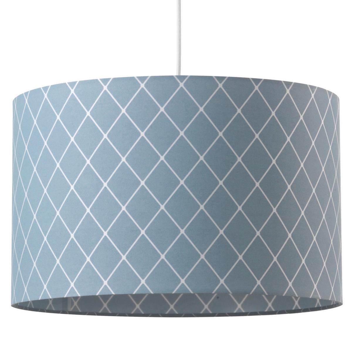 Hängeleuchte 5006/S - Blau/Weiß, KONVENTIONELL, Textil/Metall (40/80cm)