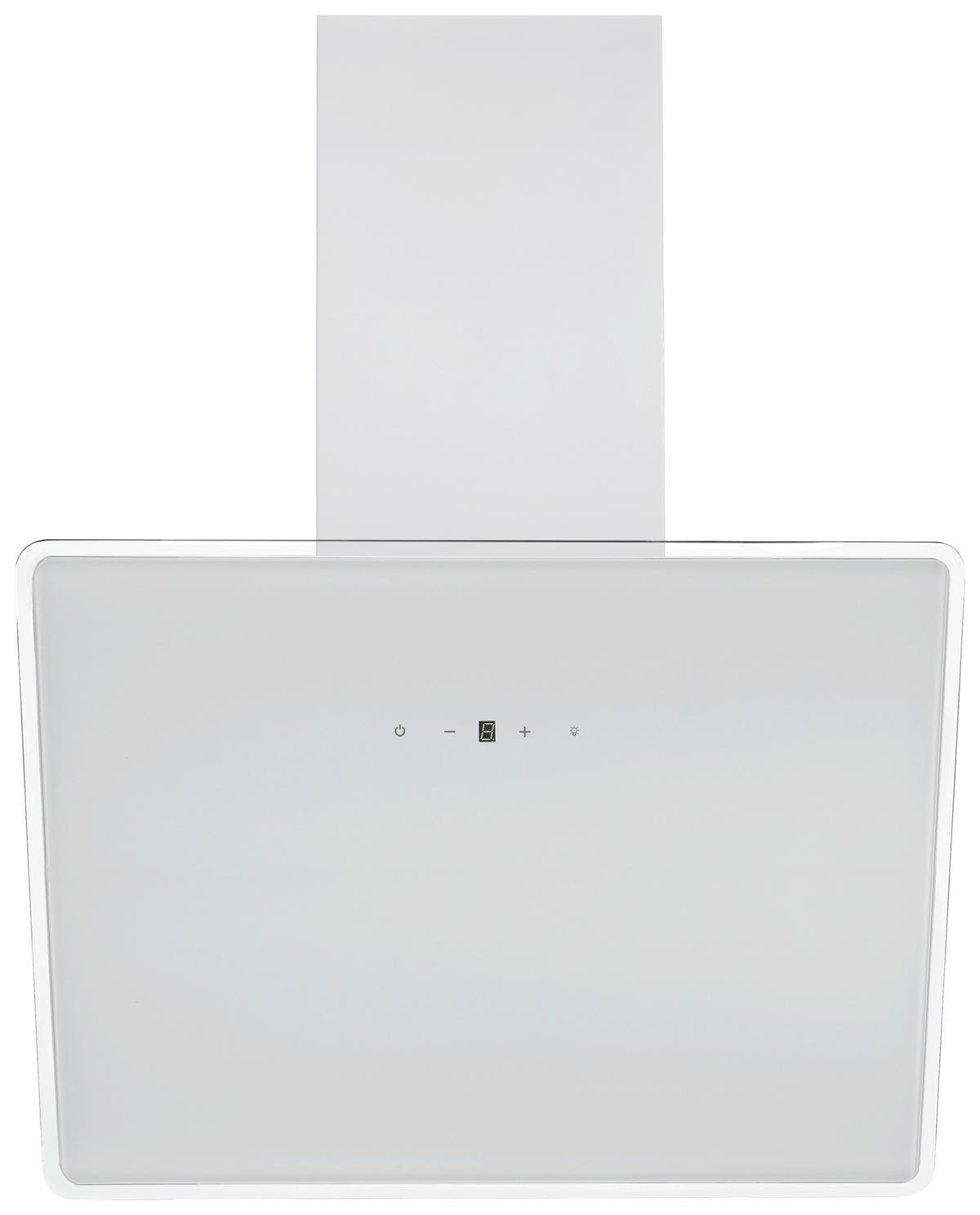 Dunstabzugshaube Respekta Lora Weiß B: 59,5 cm - Weiß, Basics, Glas/Metall (59,5/75-110/38,5cm) - Respekta