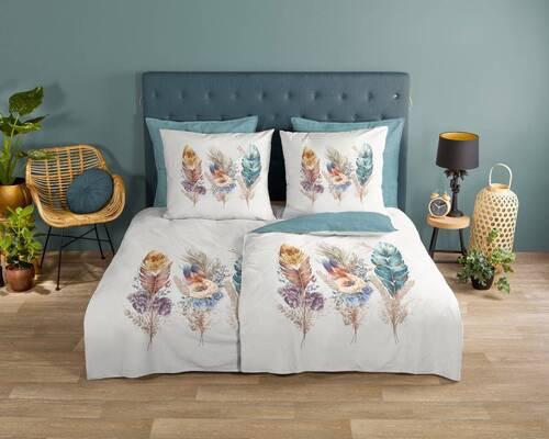 Wendebettwäsche Via Multicolor 200x200 cm - Multicolor, Natur, Textil (200/200cm)