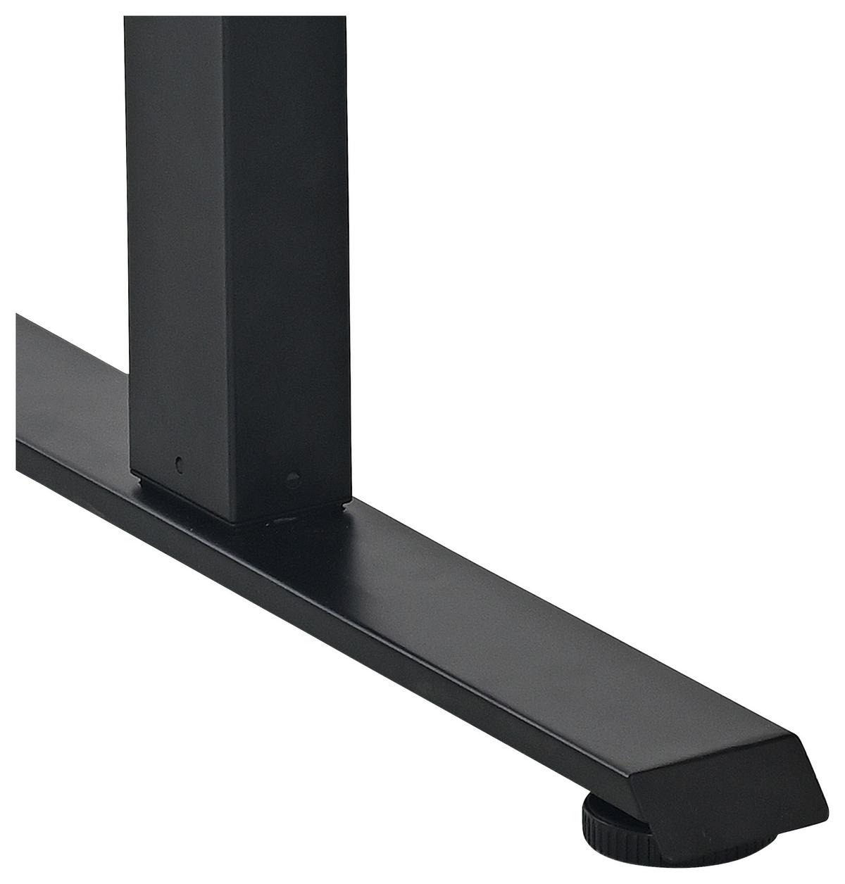 Schreibtisch Emil Schwarz/Eiche Artisan B: 120cm - Schwarz/Eiche Artisan, Trend, Holzwerkstoff/Metall (120/72-118/60cm)