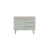 Sideboard Svante Torge Grün/Eichefarben B: 107 cm - Eichefarben/Grün, Design, Holzwerkstoff (107/83/40cm) - MID.YOU