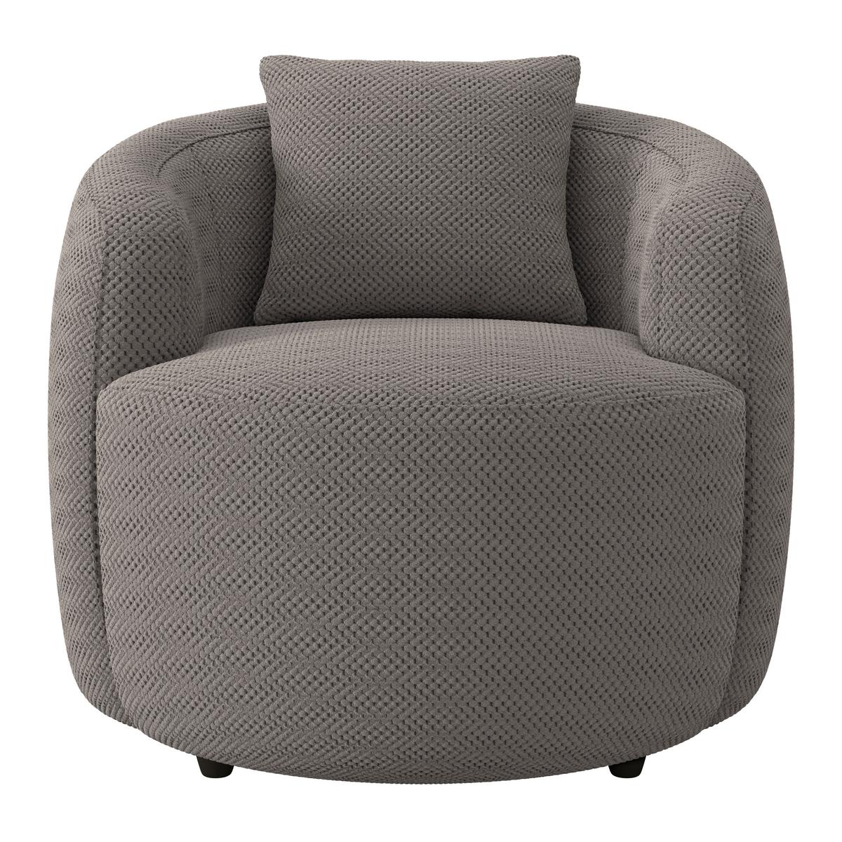 Sessel Pina - Schwarz/Cappuccino, MODERN, Textil (81/74/81cm)