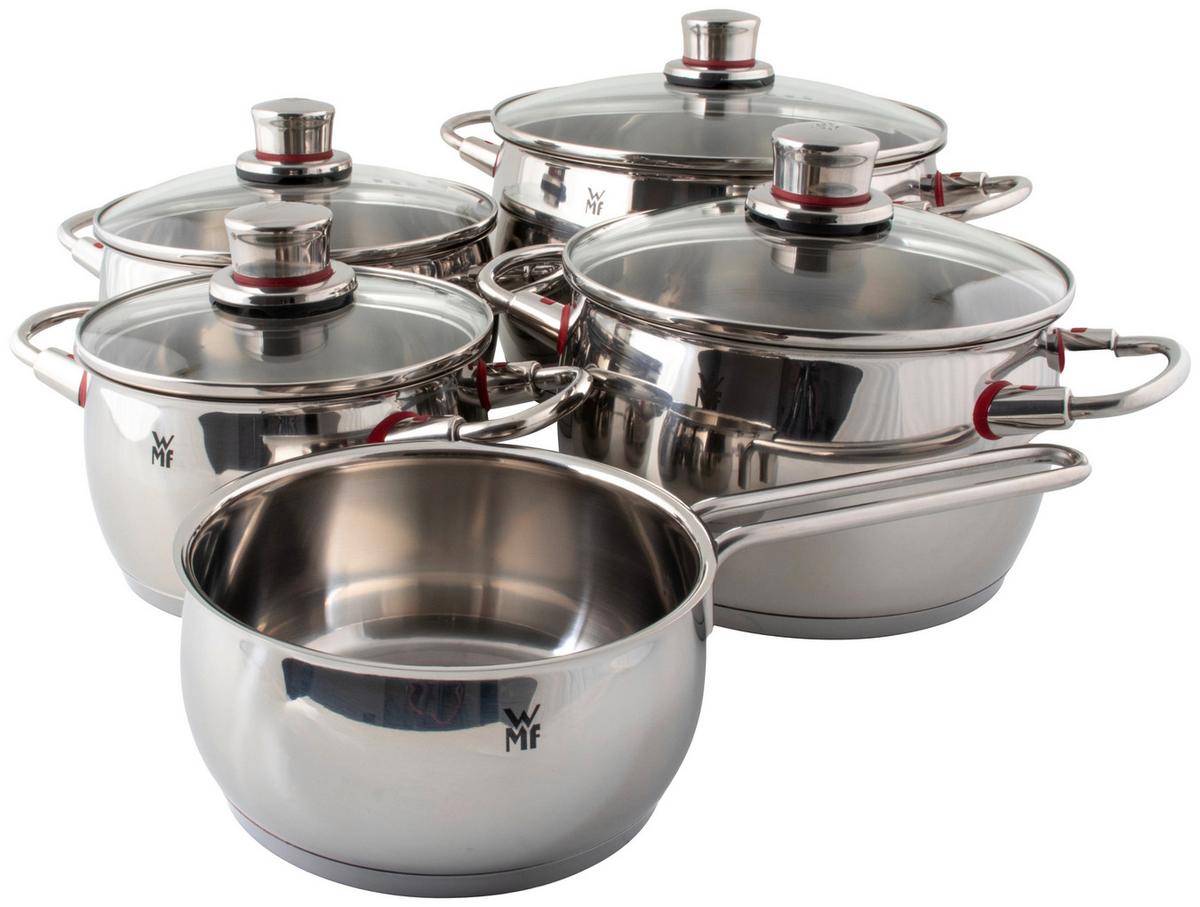Kochtopfset WMF Quality One - Edelstahlfarben, Basics, Metall - WMF
