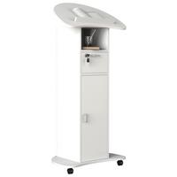 Stehpult Redola L B: 56 cm Weiß mit Stauraum - Weiß, MODERN, Holzwerkstoff (56/110/37cm) - MID.YOU