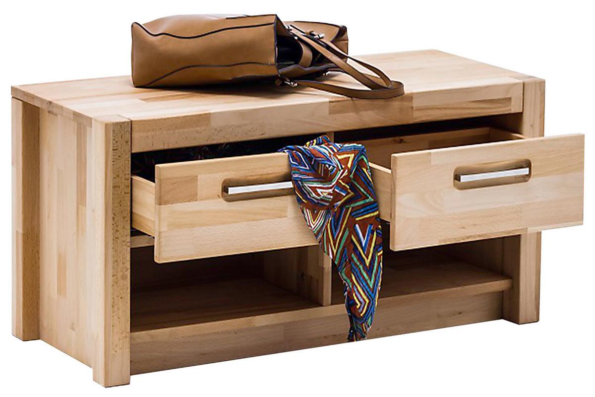 Garderobenbank Buchefarben, B: 100 cm - Buchefarben, KONVENTIONELL, Holz (100/43/40cm) - MID.YOU