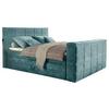 Boxspringbett Mit Bettkasten 180x200 Cm Denver - Petrol, KONVENTIONELL, Textil (180/200cm) - Carryhome