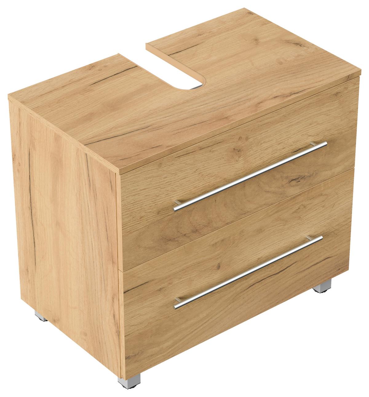 Waschbeckenunterschrank Mondial Eiche Dekor B: 70 cm - Eichefarben, MODERN, Holzwerkstoff (70/63/41,6cm) - MID.YOU