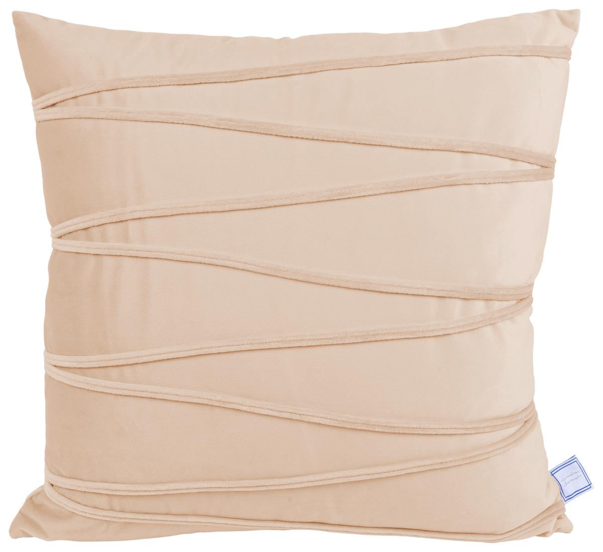 Zierkissen Paulina 30/45x50/45 Cm Polyester Champagner + Zipp - Champagner, KONVENTIONELL, Textil (30x45/50x45cm)