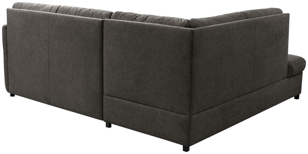Ecksofa Gusto Braun S: 200x240 cm - Greige/Schwarz, Basics, Textil (200/240cm)