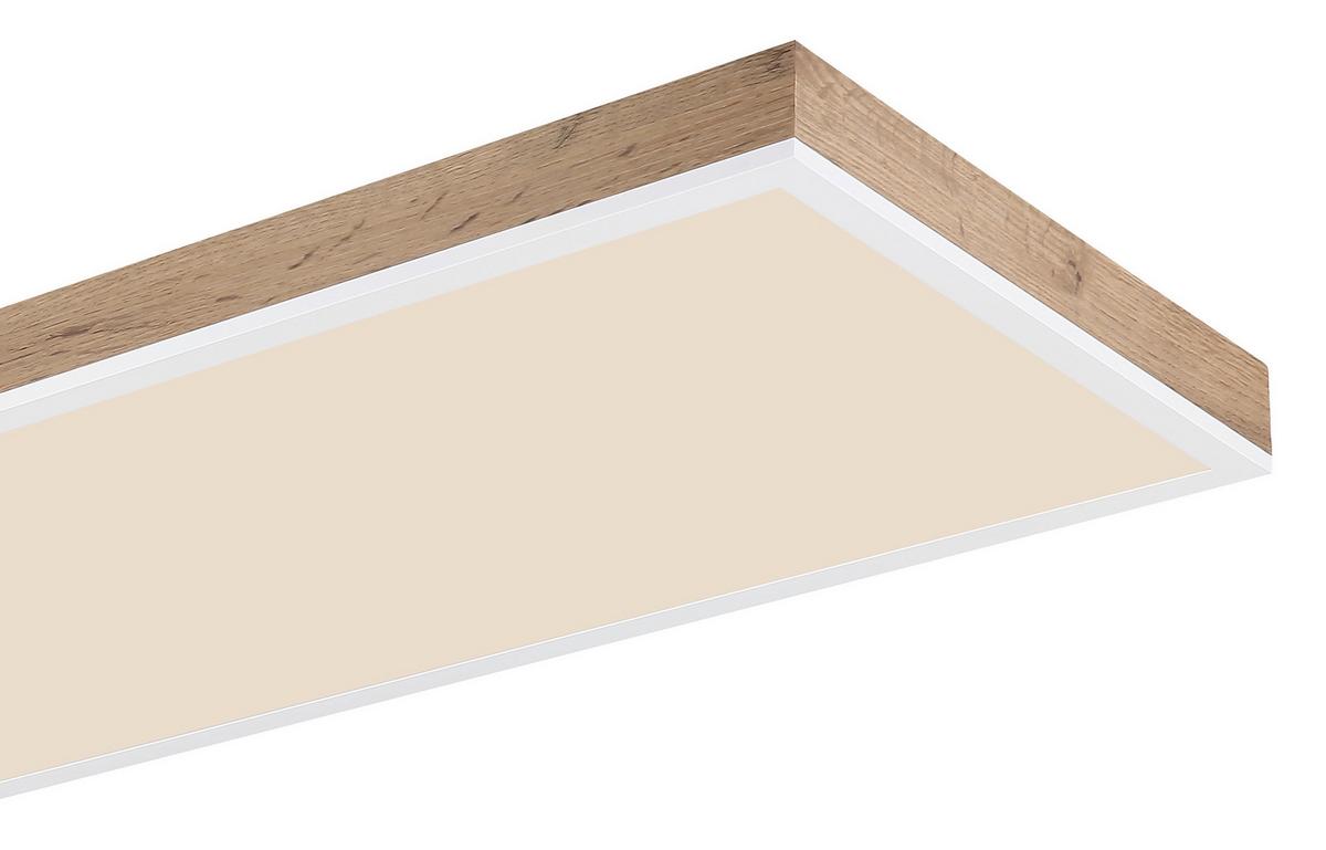 LED-Deckenleuchte 416080wwd5-Cct - Dunkelbraun/Opal, Natur, Holzwerkstoff/Kunststoff (120/30/7,5cm) - Globo