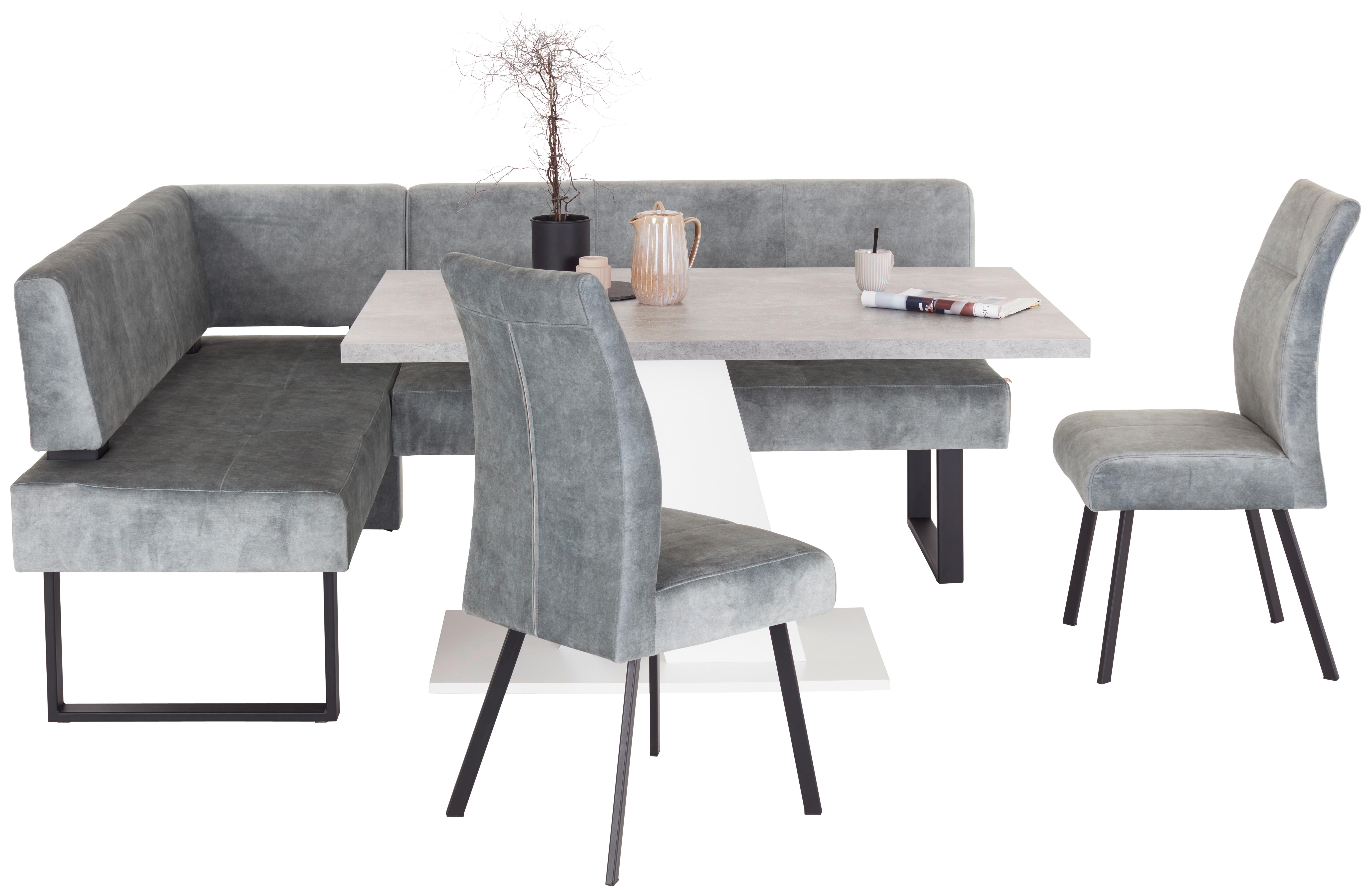Eckbank Rab Ii - Schwarz/Grün, MODERN, Holz/Holzwerkstoff (160/200cm) - Ondega